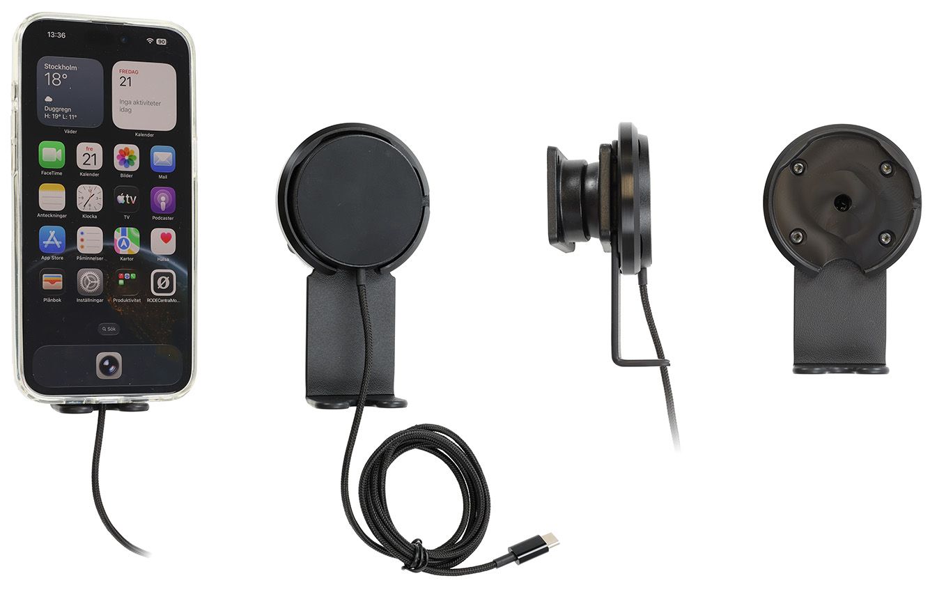 Brodit support avec Magnetic Charger Qi2 25W -noir