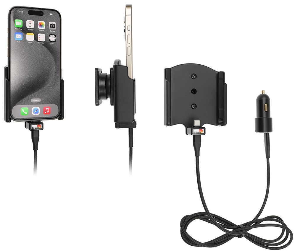 Brodit support/chargeur Apple iPhone 15/15 Pro USB all.cig.